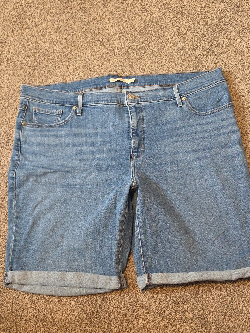 Levi's Light Blue Denim Bermuda Shorts Size 22W